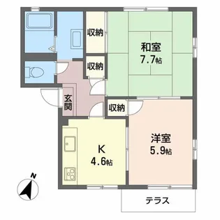 東灘ハイツ【103号室】の間取り