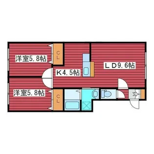 ルミエールSUHARA B棟【2階】の間取り