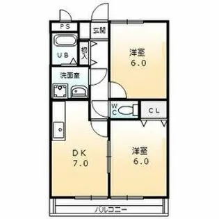 ネイ・クレストⅠ【102号室】の間取り