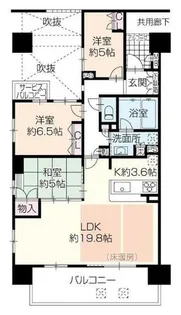 エスリード姫路【7階】の間取り