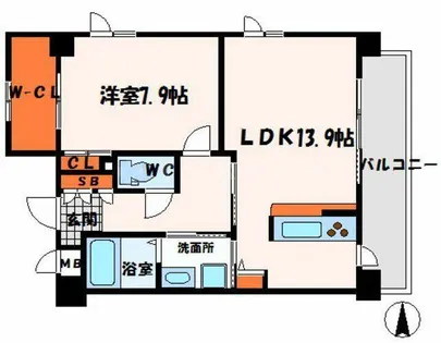 ボナール門真【2階】の間取り