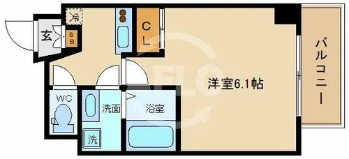 レオンヴァリエ天王寺北【9階】の間取り