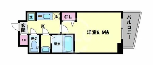 ファステート大阪城東グリッジ【6階】の間取り