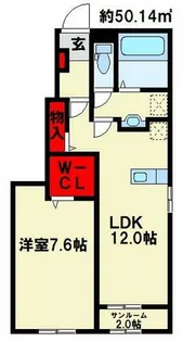 モナコール F・1【101号室】の間取り