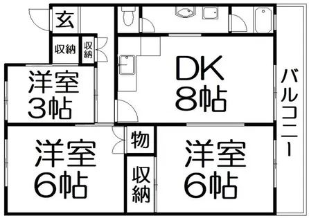 リーガルメゾン枚方【3階】の間取り