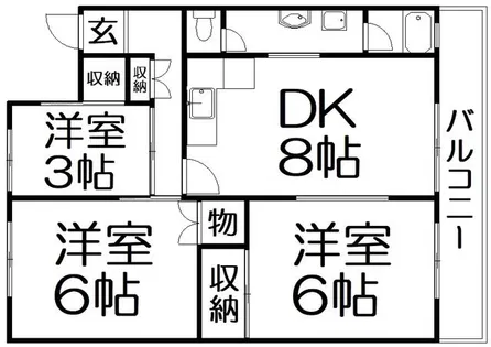 リーガルメゾン枚方【3階】の間取り