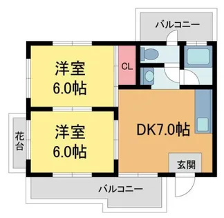 プチ・ロワールA棟【2階】の間取り