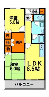 ハイツ竹田【301号室】の間取り