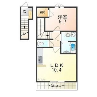 ラビアンローズ【2階】の間取り