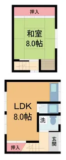 アパート石津【C号室】の間取り