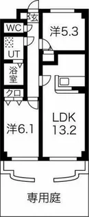 プリミエール井戸田【1階】の間取り