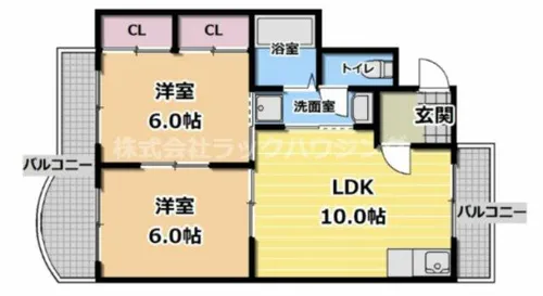 シャトレオカモト【501号室】の間取り