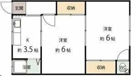 中里文化1号棟【2階】の間取り