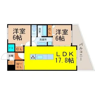 ベルドミール橘【9階】の間取り