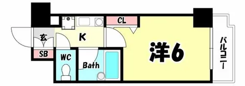 エスリード三宮フラワーロード【10階】の間取り