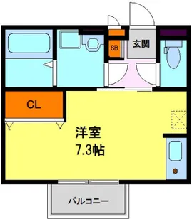 メゾンボヌール【201号室】の間取り