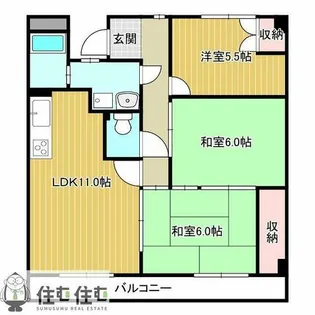 ウインドワード・ヒル【1C号室】の間取り