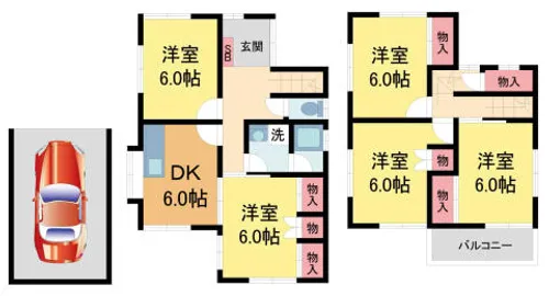 兵庫県川西市東畦野山手1丁目【一戸建】の間取り