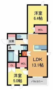 タウンコート伊丹【102号室】の間取り