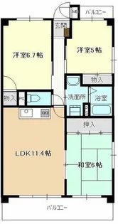 メゾン山木Ⅱ【1階】の間取り