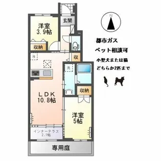 木曽川町玉ノ井字大縄場八ノ切新築アパート【1階】の間取り