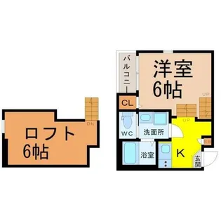 アイランドヴィラ下飯田【203号室】の間取り