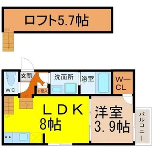 Trust(トラスト)【101号室】の間取り