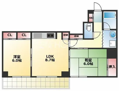 ヒルブリッジヒルNo.1【406号室】の間取り