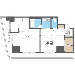 カスタリアタワー肥後橋【10階】の間取り