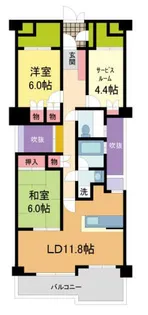 コート芦屋朝日ケ丘4号棟【403号室】の間取り