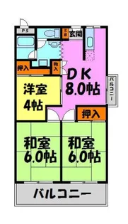 エリエールハイツ川西【3階】の間取り