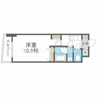 カスタリアタワー肥後橋【17階】の間取り