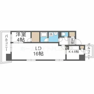 ロイヤルパークスなんば【14階】の間取り