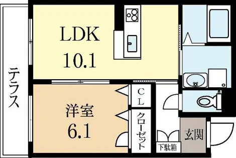 シャーメゾンプルメリア【1階】の間取り
