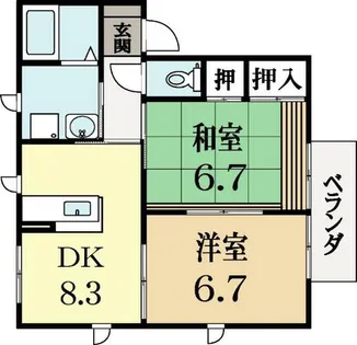 ファミール吉川【2階】の間取り