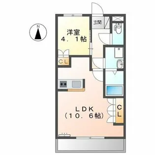 ハッピーハウス津森【203号室】の間取り