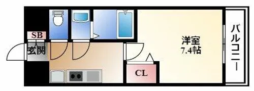 プレサンス今池駅前フェルディノ【4階】の間取り