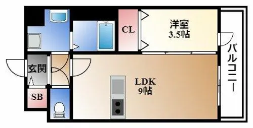 プレサンス葵デュリス【10階】の間取り