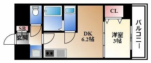 プレサンス広小路通今池【3階】の間取り