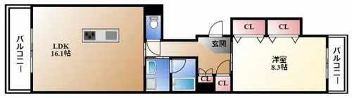 One泉【5階】の間取り