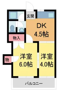 濱田マンション【1階】の間取り