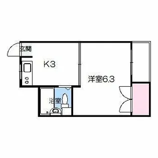 マンションいずみ【1階】の間取り