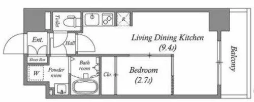 セレーノ南森町【12階】の間取り