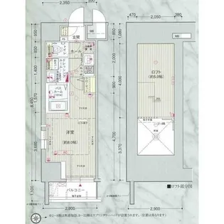 エステムコート名古屋栄デュアルレジェンド【405号室】の間取り