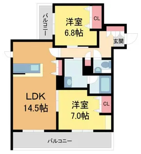 シャーメゾン大市プレミア【202号室】の間取り