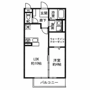 ハーヴェスト【103号室】の間取り