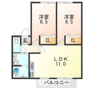 グランド・ソレイユ【1階】の間取り