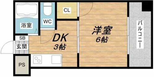 NS法円坂【5階】の間取り