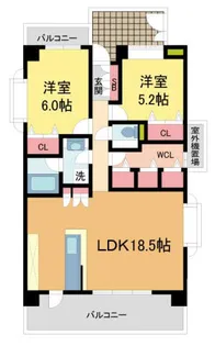 ルネ苦楽園【301号室】の間取り