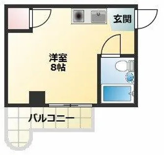 キングスアベニュー流町A棟【1階】の間取り